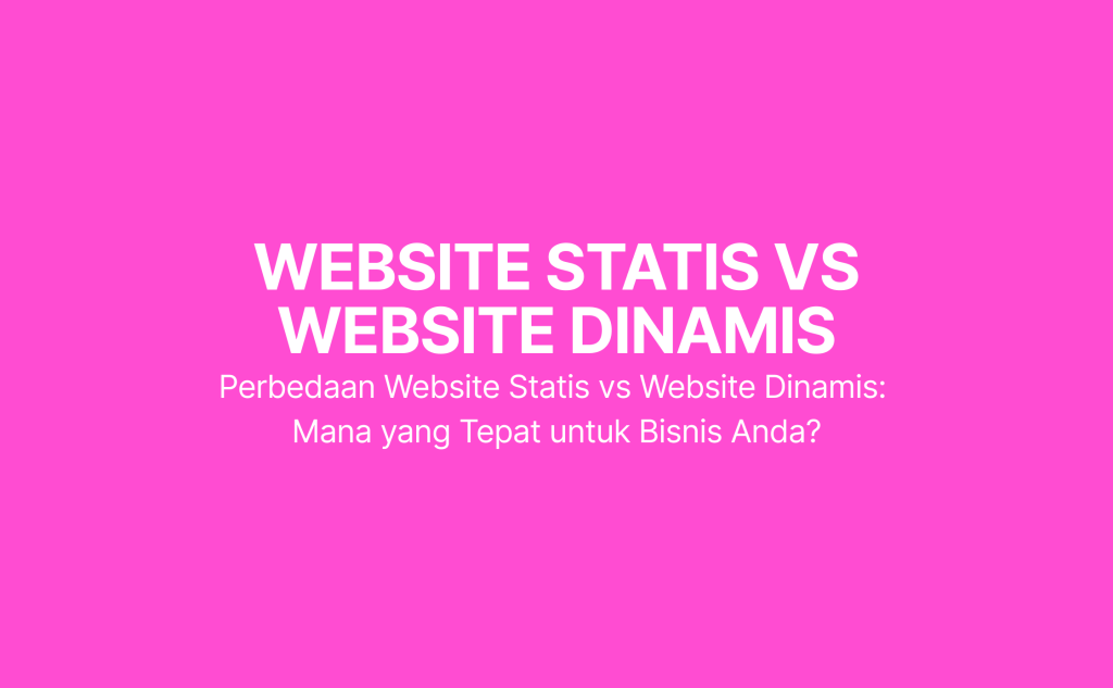 website dinamis website statis
